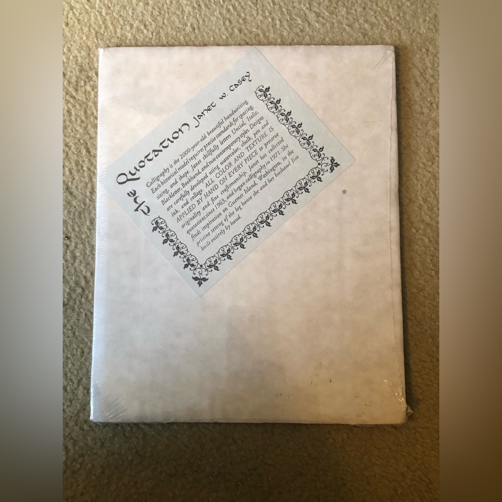 Janet W Casey calligraphy print - Picture 3 of 3